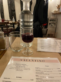 Restaurant italien Valentino à Paris (la carte)