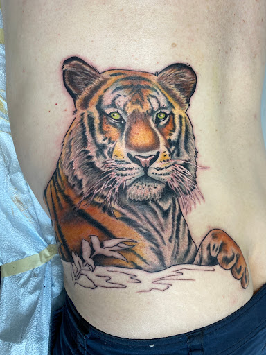 Explore tattoo ideas with husband's name, creative tattoo ideas in Denver, available at Fallen Owl Tattoo Studio