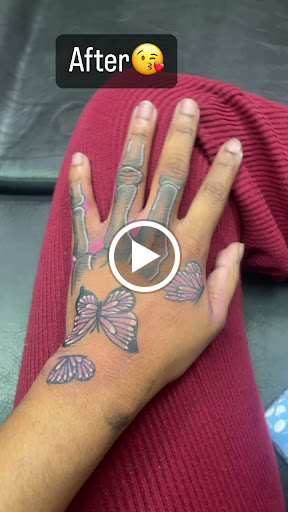 Explore back of the ear tattoo ideas, creative tattoo ideas in Alfred, available at Tattooed Spirit