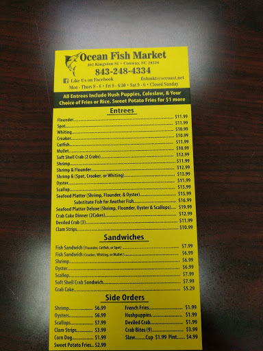 Seafood Market «Ocean Fish Market», reviews and photos, 302 Kingston St, Conway, SC 29526, USA
