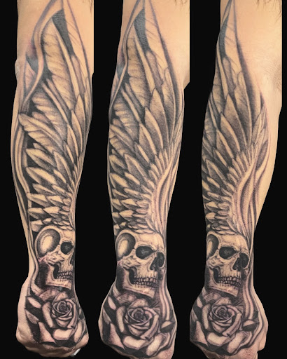 Explore mens tattoo sleeve ideas black and grey, creative tattoo ideas in Anchorage, available at Unique Ink AK