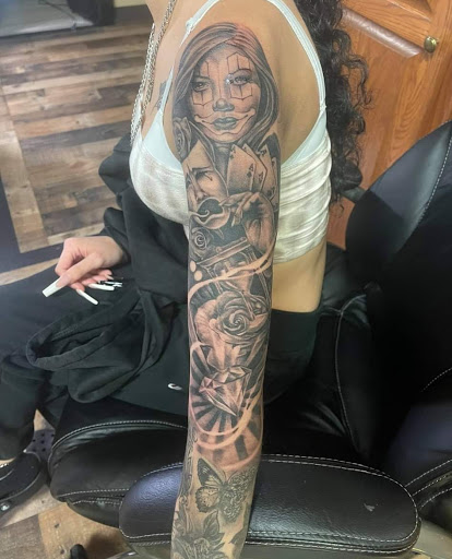 Explore pistol tattoo ideas, creative tattoo ideas in Round Rock, available at Beto Tats