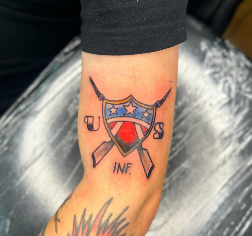Explore angel chest tattoo ideas, creative tattoo ideas in Belgrade, available at The Loyal Sparrow Tattoo and Piercing