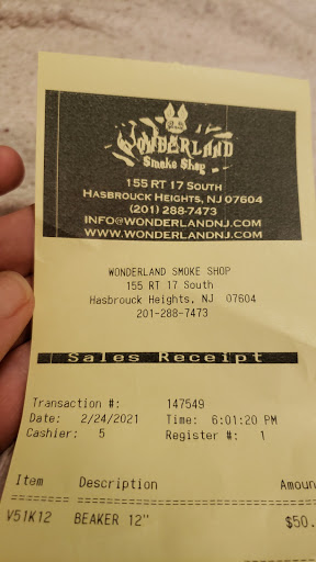 Tobacco Shop «Wonderland Smoke Shop Hasbrouck Heights», reviews and photos, 155 NJ-17, Hasbrouck Heights, NJ 07604, USA