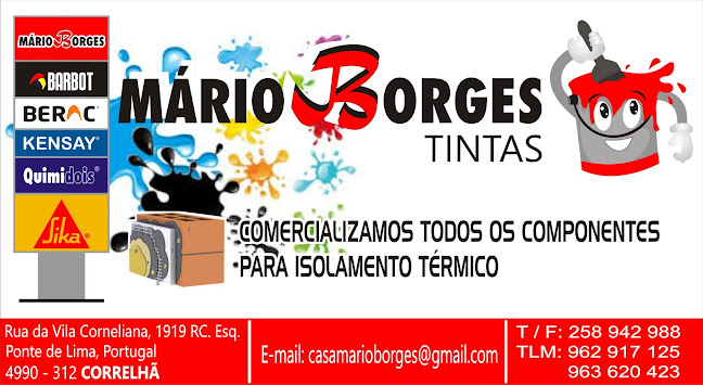 Avaliações doMário Borges Comércio de Tintas e Acessórios em Ponte de Lima - Loja de tintas