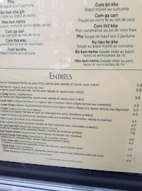 Au Soleil du Vietnam à Saint-Ouen-sur-Seine menu