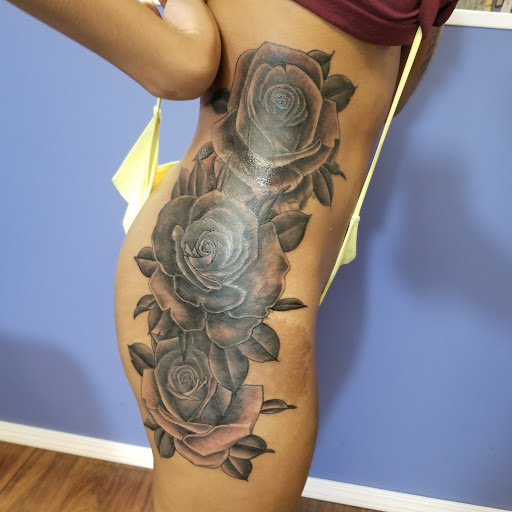 Explore men's rib tattoo ideas, creative tattoo ideas in Tupelo, available at Primal Ink Tattoo Studio