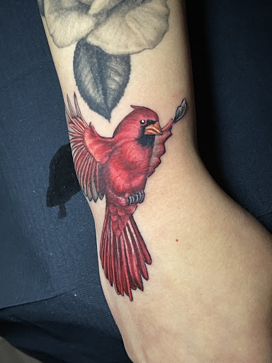 Explore hot rod tattoo ideas, creative tattoo ideas in Greensboro, available at Tried and True Tattoo Company