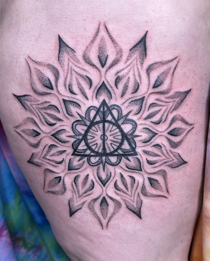 Explore marathon running tattoo ideas, creative tattoo ideas in Morrilton, available at Pink Flamingo Tattoo