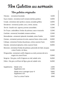 Menu / carte de La Crêpe Rit à Remoulins