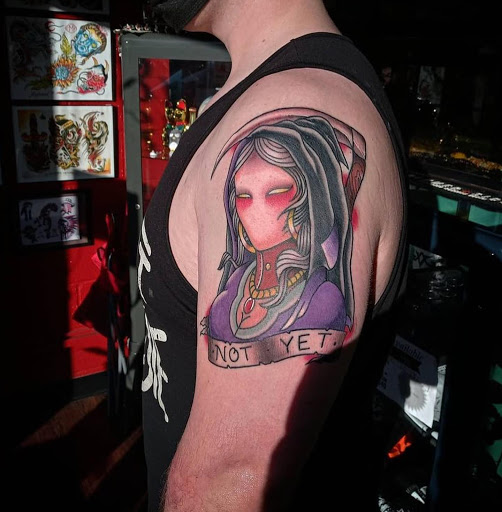 Explore ninja turtle tattoo ideas, creative tattoo ideas in Dallas, available at Change of Tides Tattoo