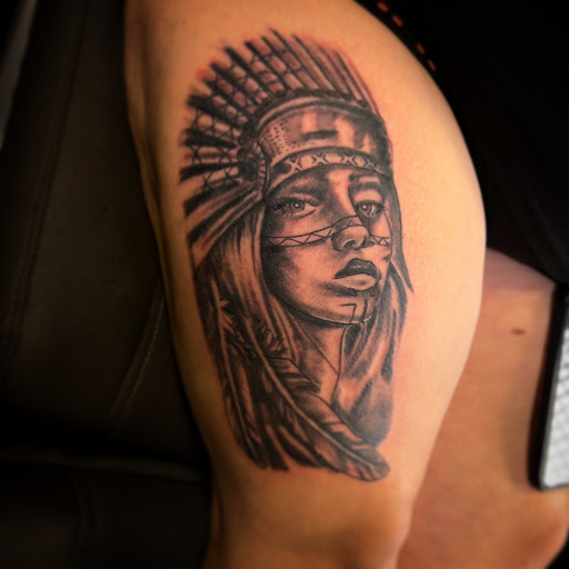 Explore tattoo ideas color, creative tattoo ideas in Medina, available at Greasers Ink