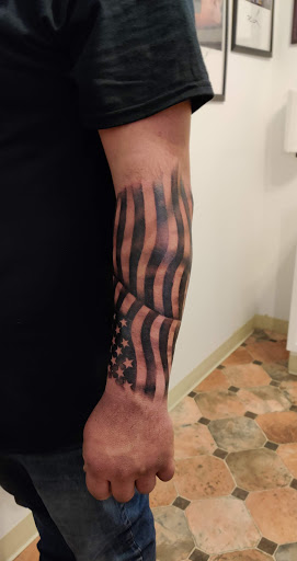 Explore tie dye tattoo ideas, creative tattoo ideas in Hebron, available at Explosive Ink Tattoo