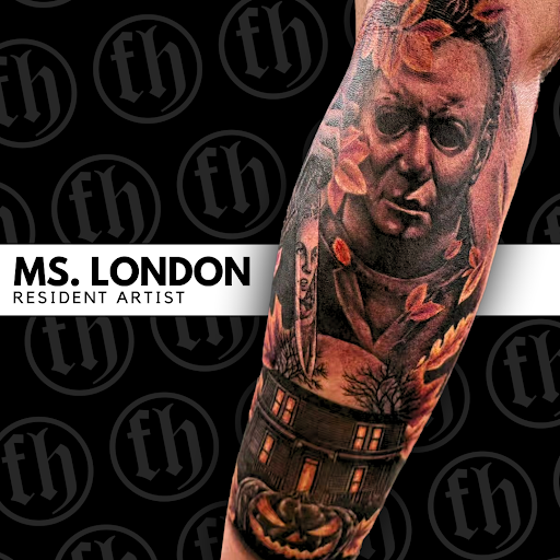 Explore dark feminine tattoo ideas, creative tattoo ideas in Kissimmee, available at Fallen Heroes Tattoo & Piercing (Florida)