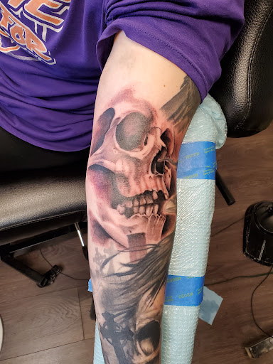 Explore louis vuitton tattoo ideas, creative tattoo ideas in Peoria, available at Guerrilla Ink Tattoos