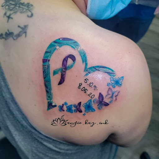 Explore tattoo ideas shoulder, creative tattoo ideas in Casper, available at Luna & Lotus Amethyst Ink Angie Kay