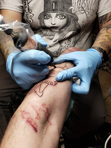 Explore thigh tattoo ideas male, creative tattoo ideas in Albuquerque, available at Route 66 Fine Line Tattoo