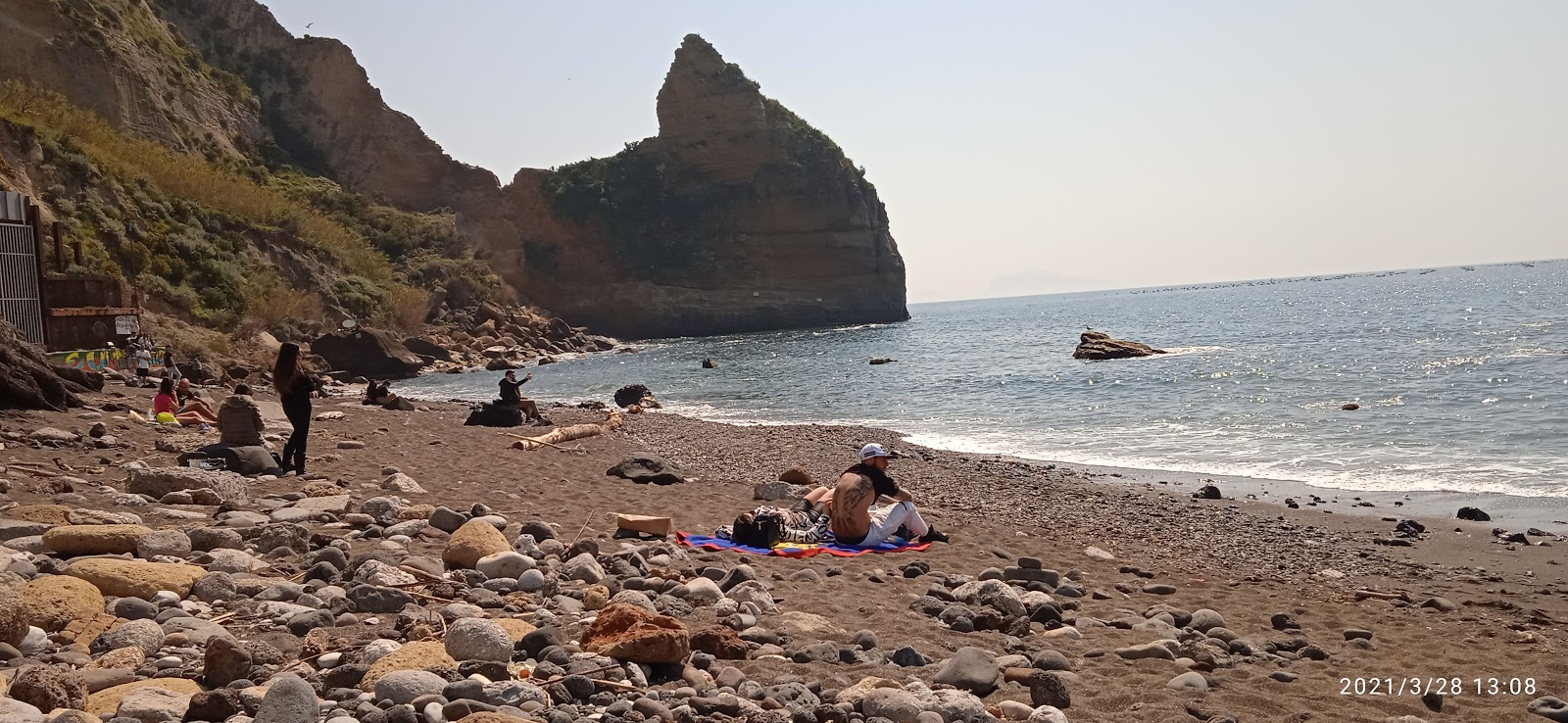 Foto af Spiaggia di via Nisida med kort lige kyst