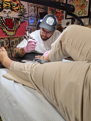 Explore linear tattoo ideas, creative tattoo ideas in Raleigh, available at Bold House Tattoo