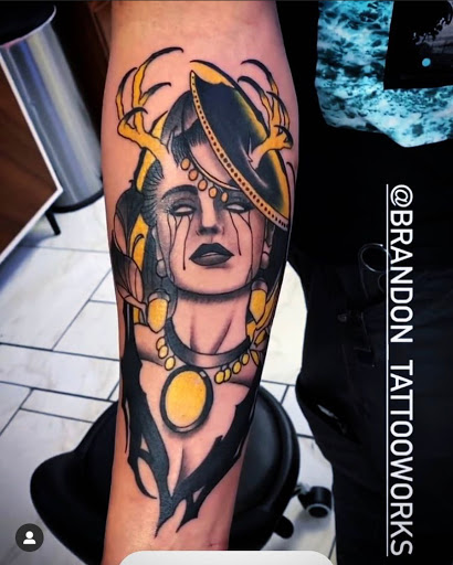 Find female japanese tattoo ideas for your next unique tattoo in Temple at Lucky In Love Tattoo