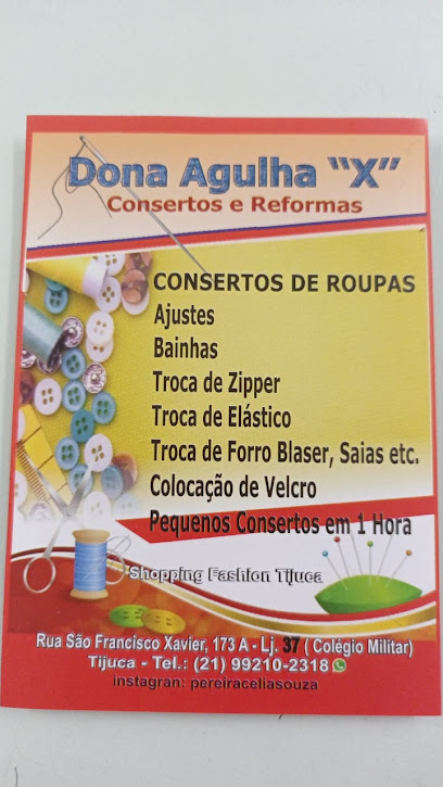 Dona Agulha X Ajustes & Reformas de Roupas - costureira tijuca Tijuca Rio Janeiro RJ