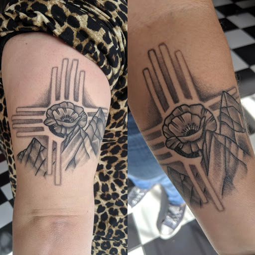 Explore 2 by 2 tattoo ideas, creative tattoo ideas in Albuquerque, available at Route 66 Fine Line Tattoo