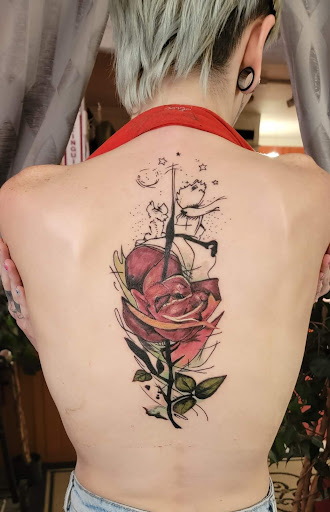 Find good vs evil tattoo ideas for your next unique tattoo in Dripping Springs at Hill Country Arts Piercings And Tattoos