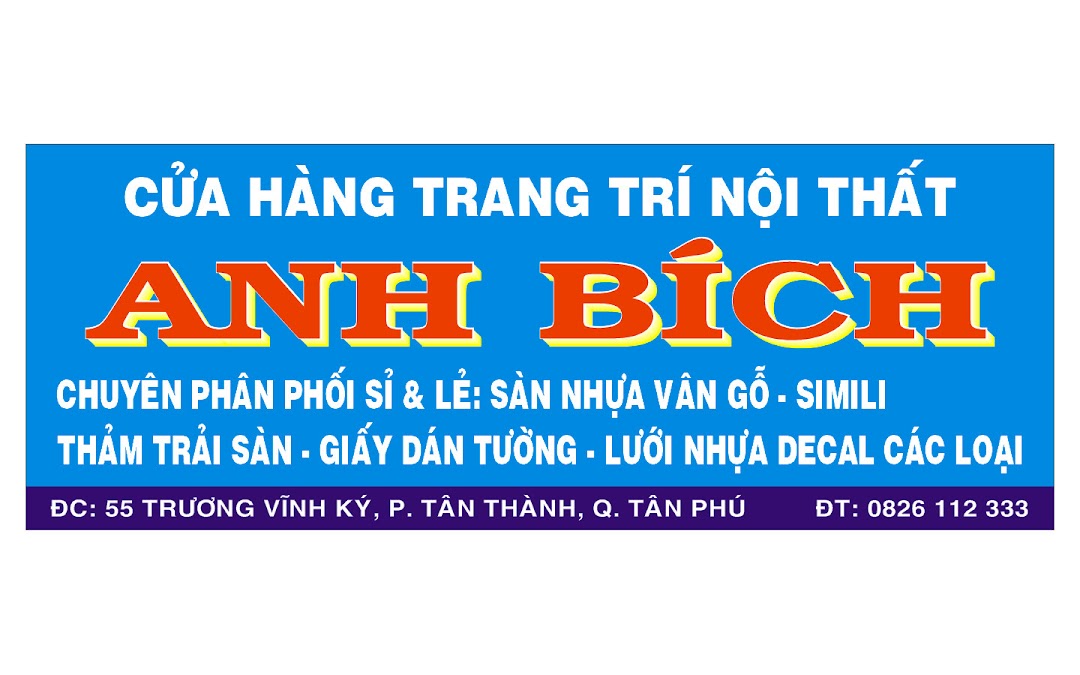 CỬA HÀNG TRANG TRÍ NỘI THẤT ANH BÍCH