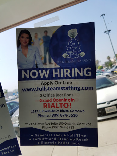 Employment Agency «Full Steam Staffing», reviews and photos, 1517 S Riverside Ave, Rialto, CA 92376, USA