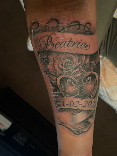 Explore bart and lisa tattoo ideas, creative tattoo ideas in Forney, available at Supernatural Tattoo Studio