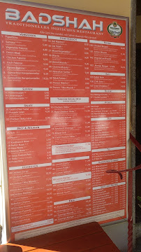 Restaurant indien Badshah - indisches Restaurant à Munich (la carte)