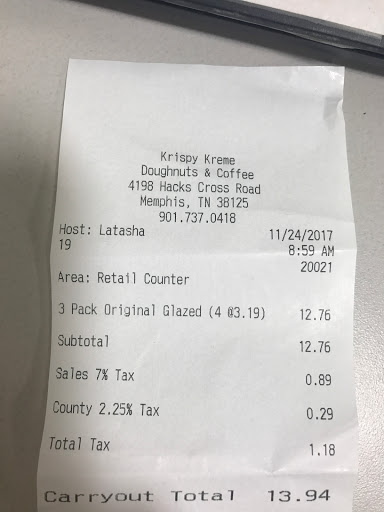 Donut Shop «Krispy Kreme», reviews and photos, 4198 Hacks Cross Rd, Memphis, TN 38125, USA