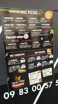 Menu / carte de ESCALE FOOD à Rennes