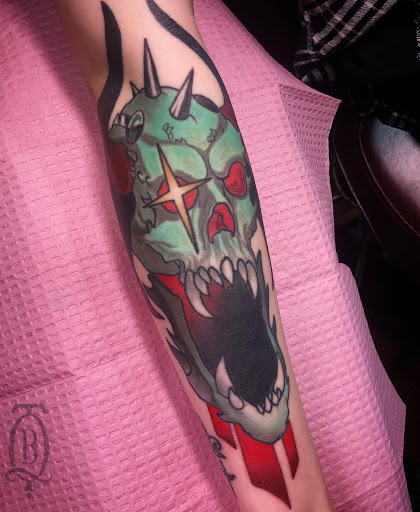 Explore love and war tattoo ideas, creative tattoo ideas in Marietta, available at The Queen Bee Tattoo and Piercing Parlour