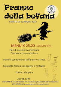 Menu / carte de Il Mandorlo à San Benigno Canavese