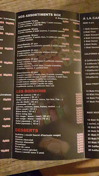 Menu / carte de Sushi Express à Boulazac Isle Manoire
