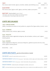Menu / carte de Au Tan's Café à Belley