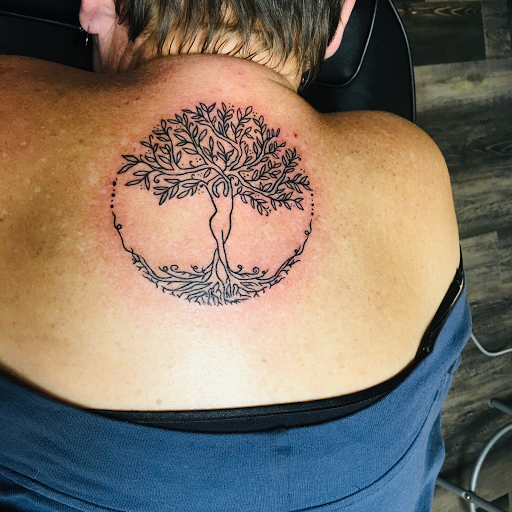 Explore black couple tattoo ideas, creative tattoo ideas in Warner Robins, available at Untold Pain Tattoo Studio