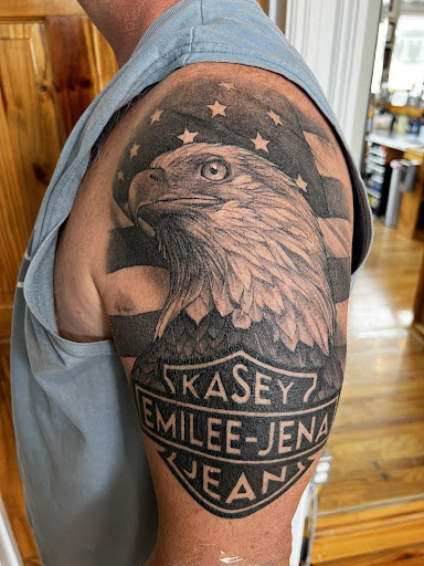 Explore picasso tattoo ideas, creative tattoo ideas in Baldwinsville, available at Tymeless Tattoo