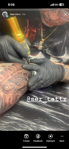 Explore cookie monster tattoo ideas, creative tattoo ideas in Rochelle Park, available at Ser Tattz Art Studio