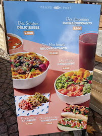 Menu / carte de Island Poké Colmar - Poké Bowls frais sur mesure à Colmar