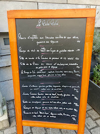 Menu du Le Café Café à Besançon