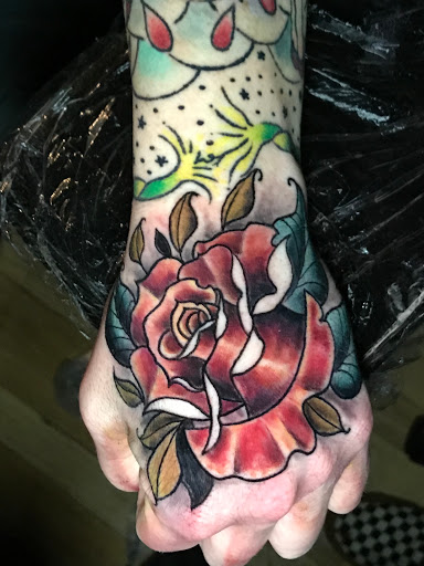 Explore flag tattoo ideas, creative tattoo ideas in Scranton, available at Tried N True Tattoo