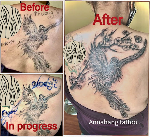 Explore collarbone tattoo ideas, creative tattoo ideas in Garden Grove, available at Anna Hang Tattoo