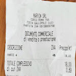 Photo n°1 de l'avis de Rocco. fait le 13/06/2022 à 17:16 sur le  Marvin focacceria à Gallipoli