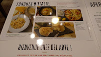 Del Arte à Quetigny menu