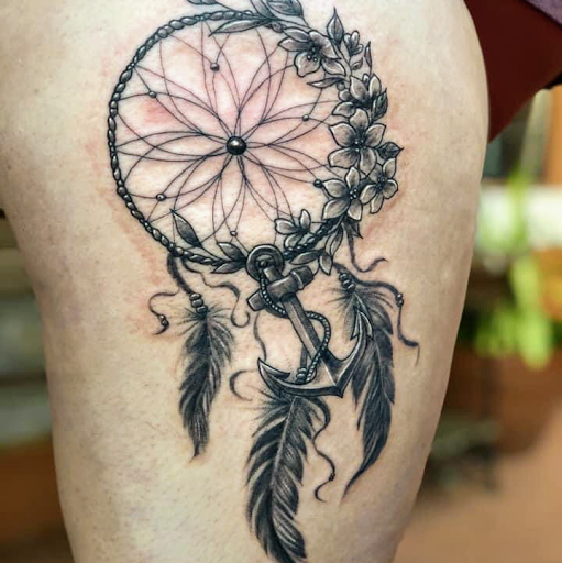 Explore sunflower sleeve tattoo ideas, creative tattoo ideas in Fort Myers Beach, available at Paradise Tattoo