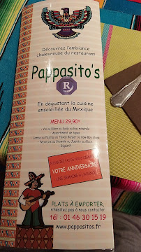 Restaurant mexicain Pappasitos à Clamart (la carte)