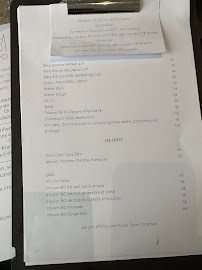 Mova à Paris menu