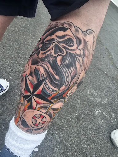 Explore barney tattoo ideas, creative tattoo ideas in Kailua Kona, available at Lady Luck Tattoo & Body Piercing